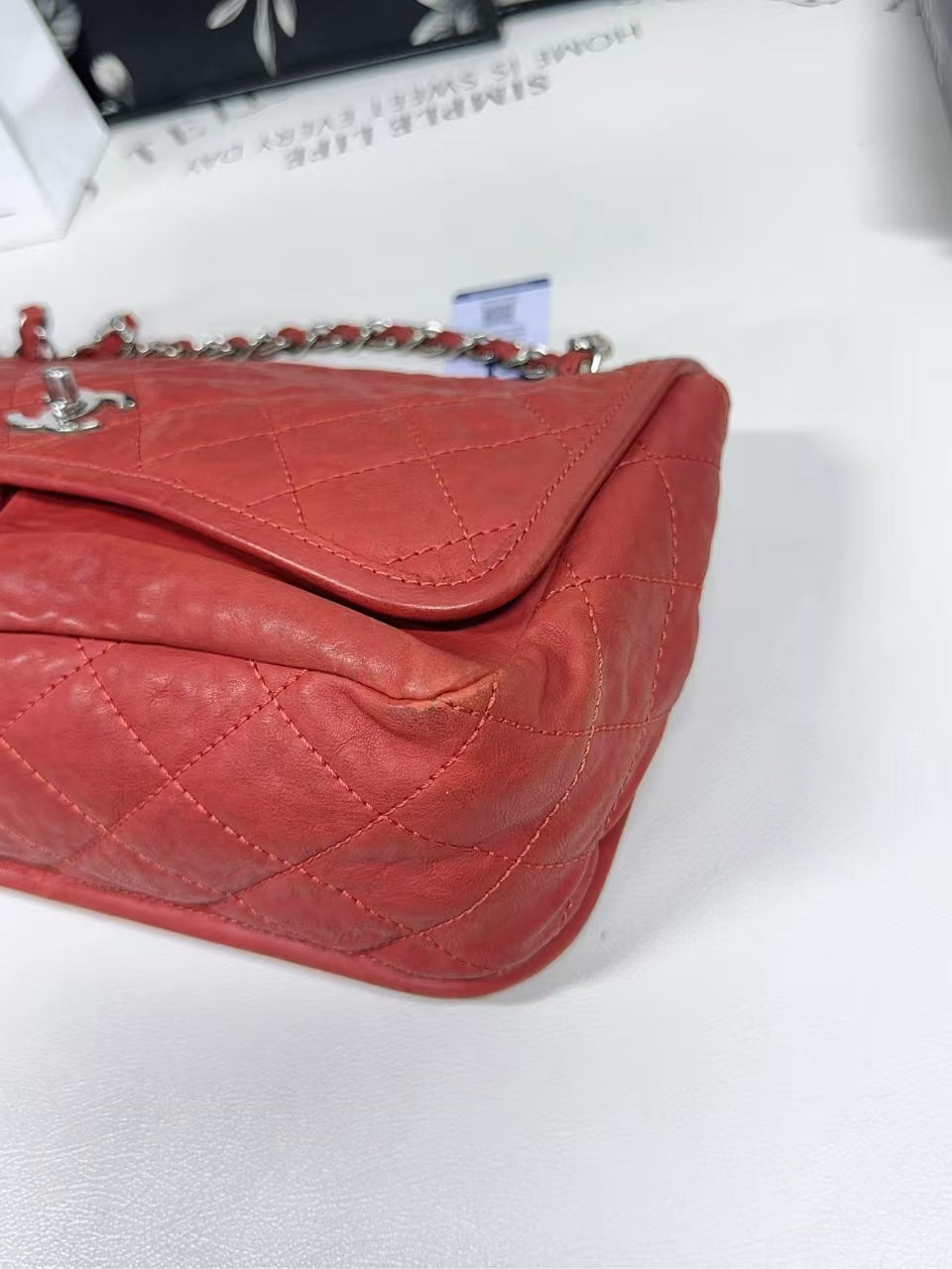 preloved Chanel bag CF /airport bag/Red/large size