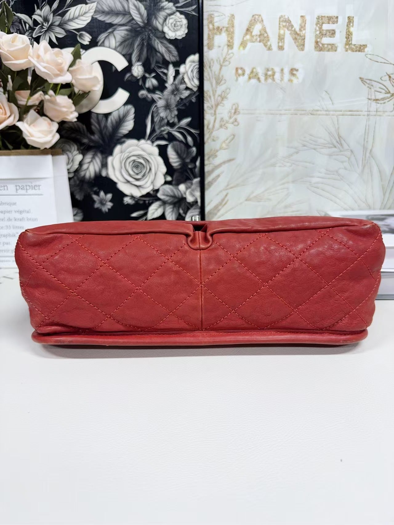 preloved Chanel bag CF /airport bag/Red/large size