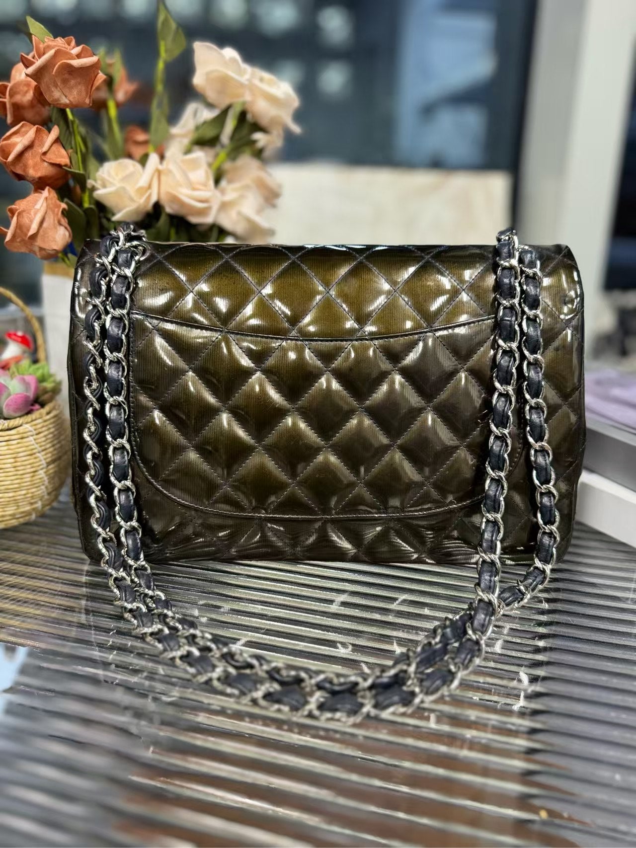 preloved chanel bag CF/shoulder bag/cross body bag/double flip