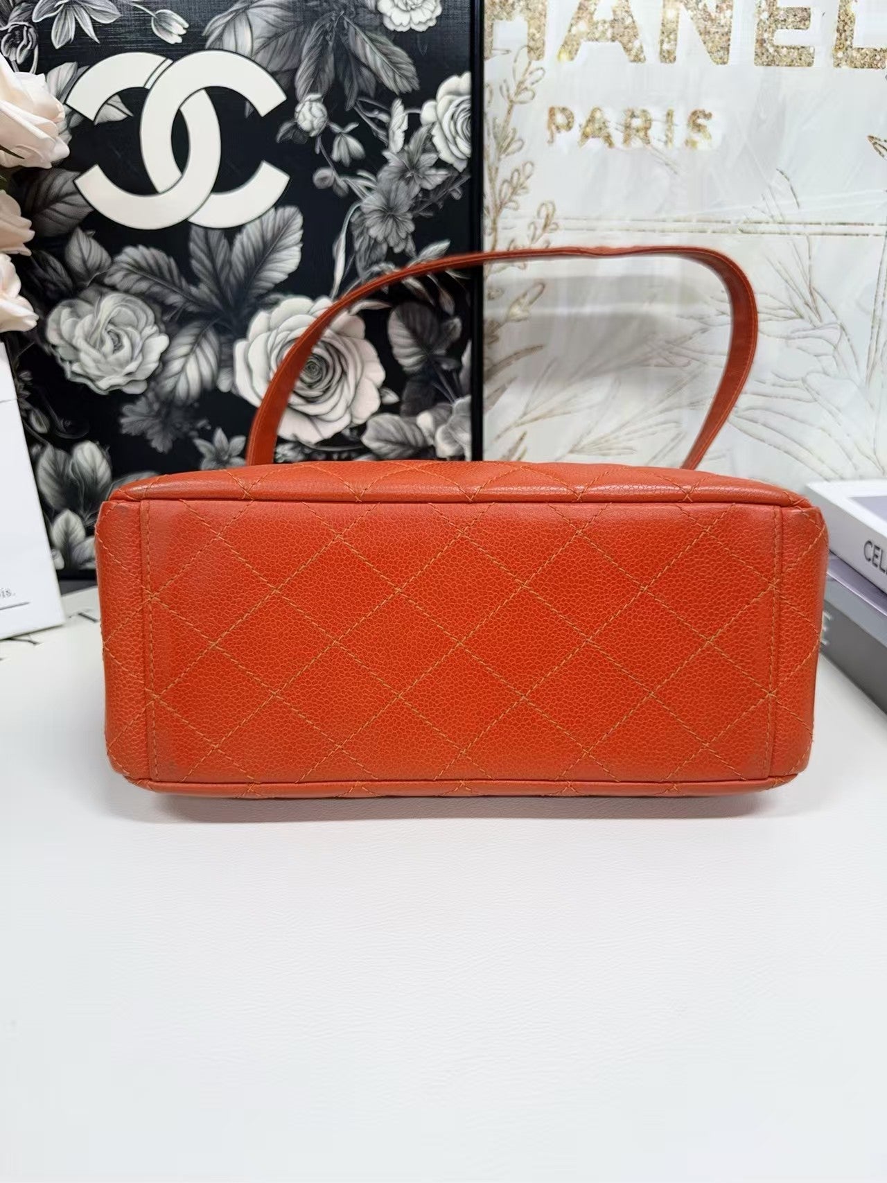 preloved Chanel bag Orange bag