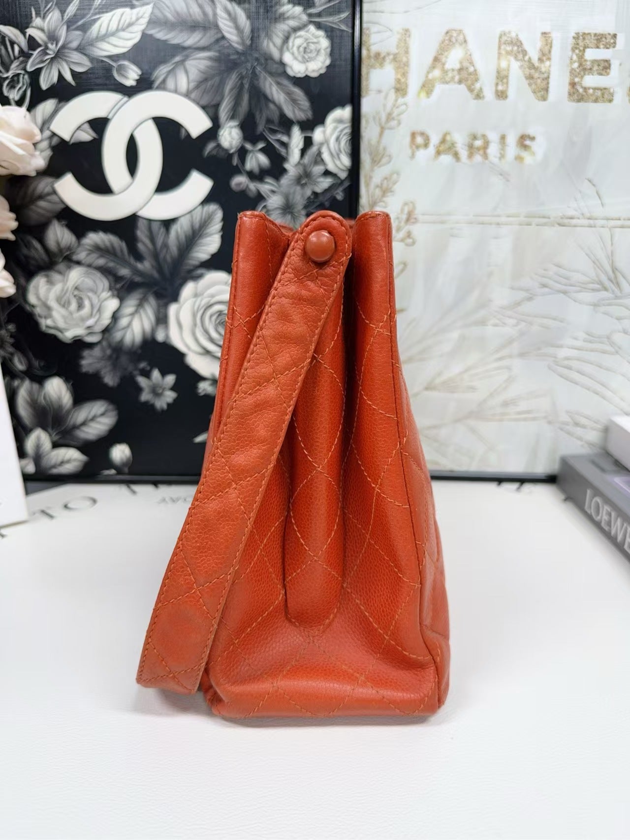 preloved Chanel bag Orange bag
