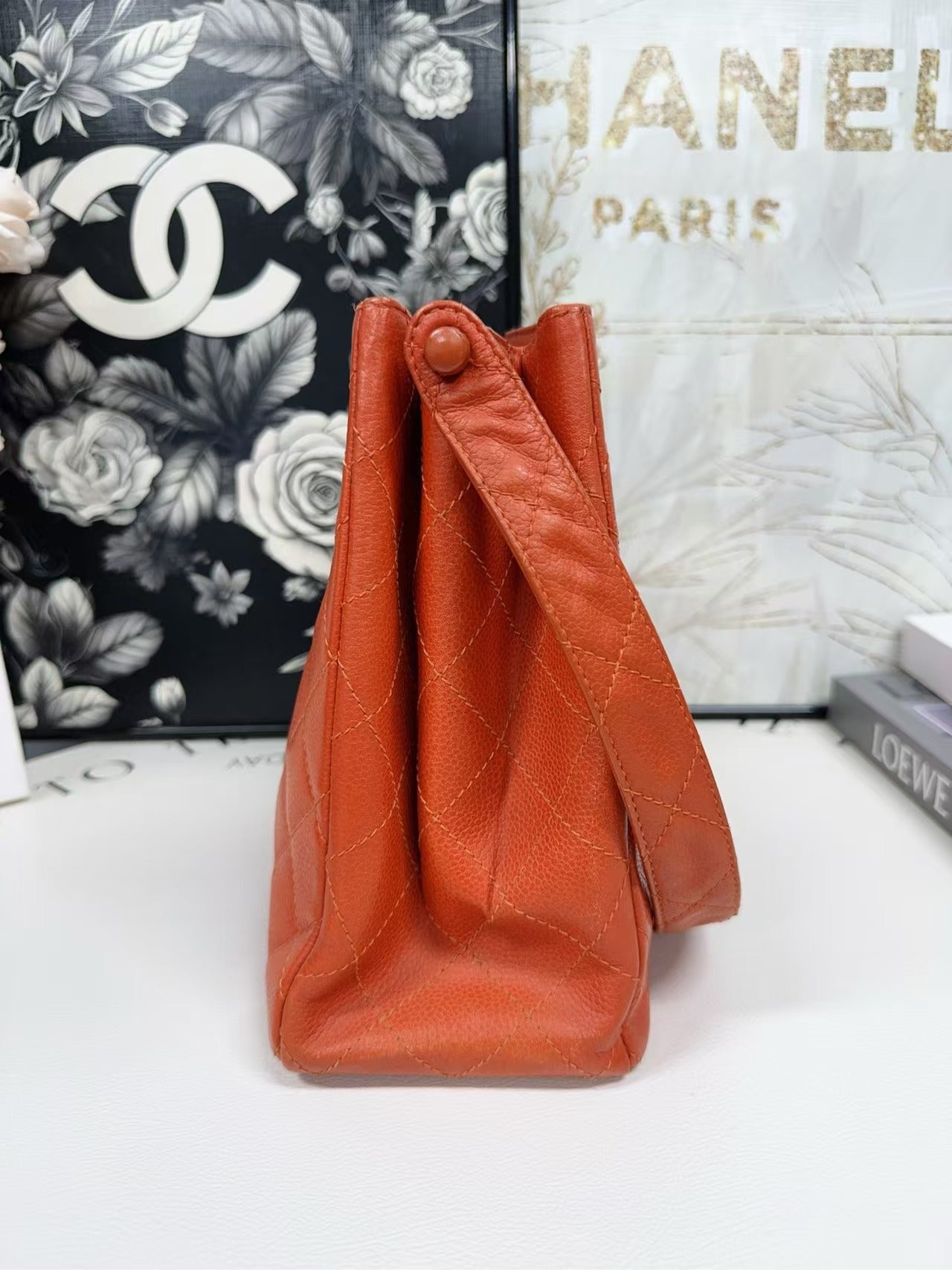 preloved Chanel bag Orange bag
