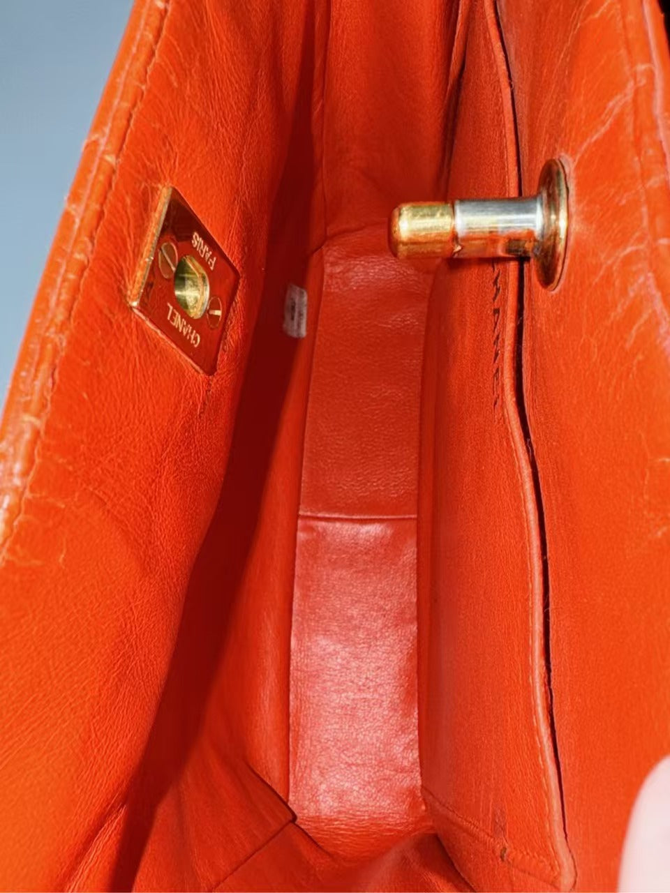 preloved Chanel bag Orange bag