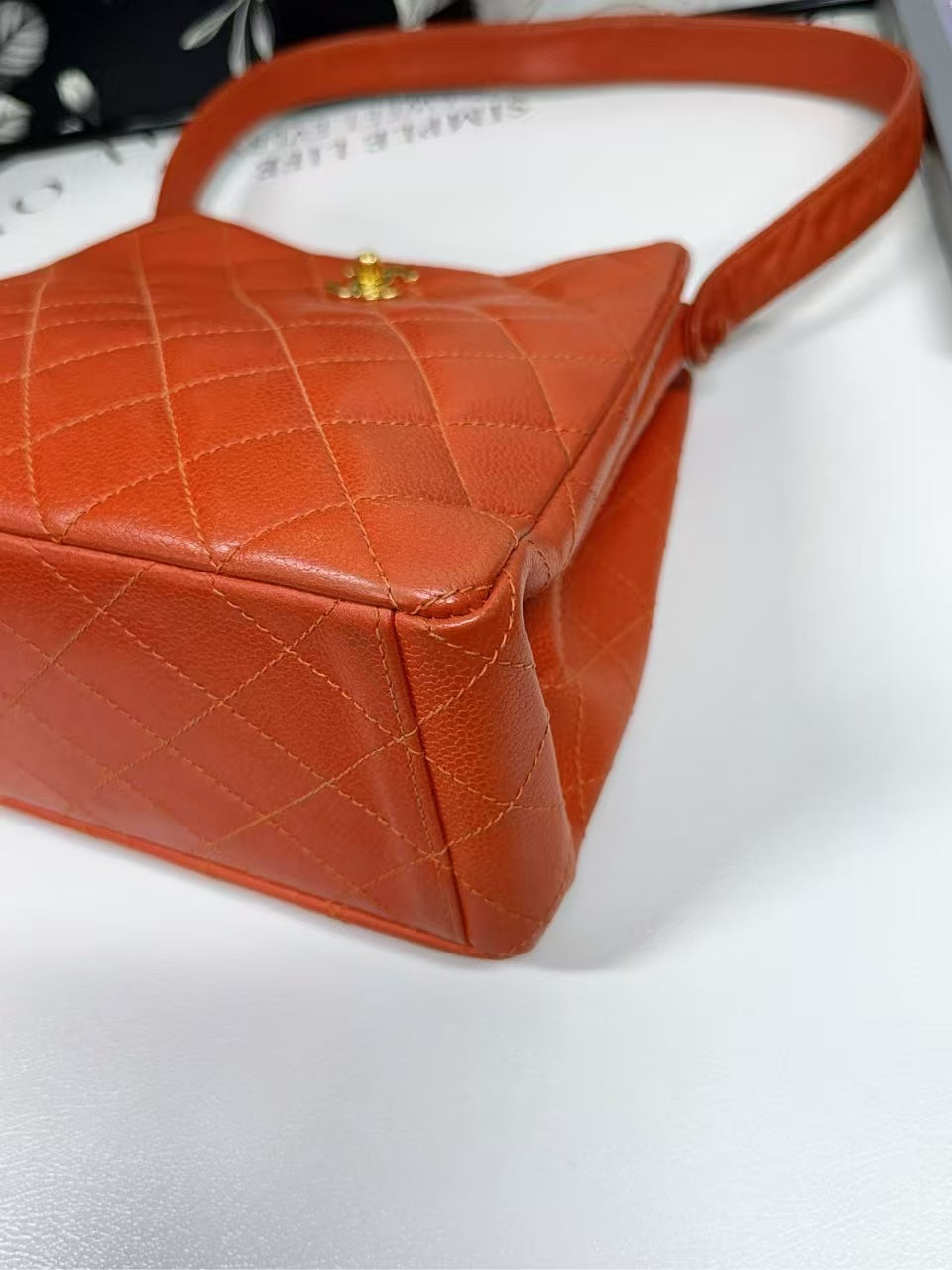 preloved Chanel bag Orange bag