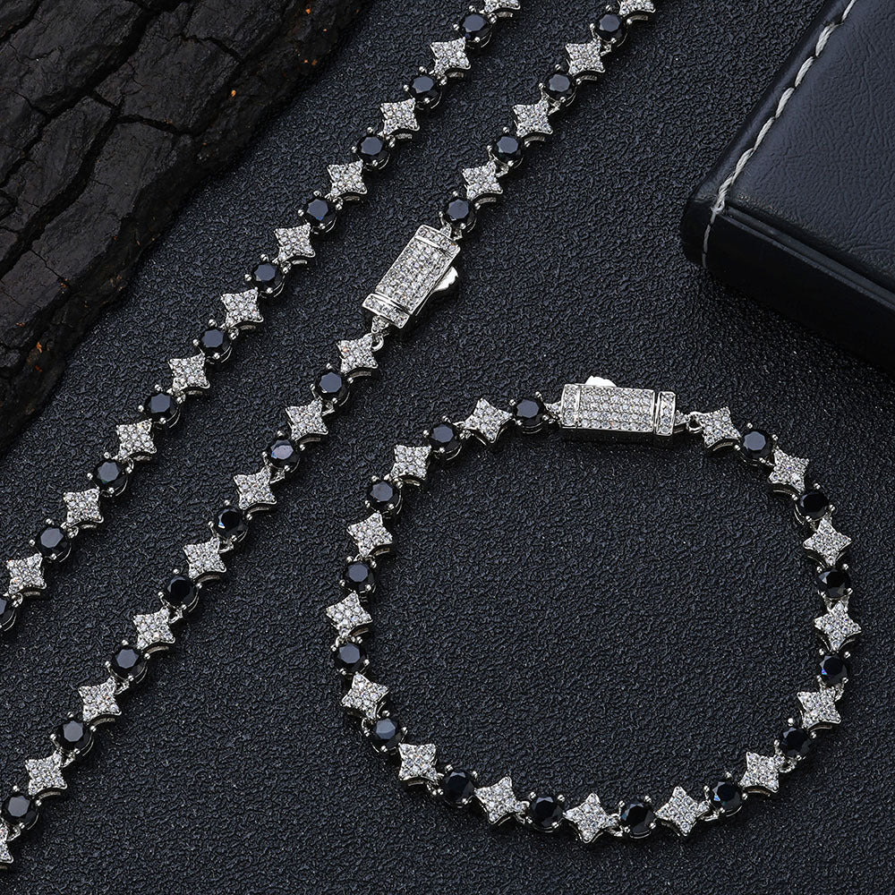 Hip pop bracket and necklace