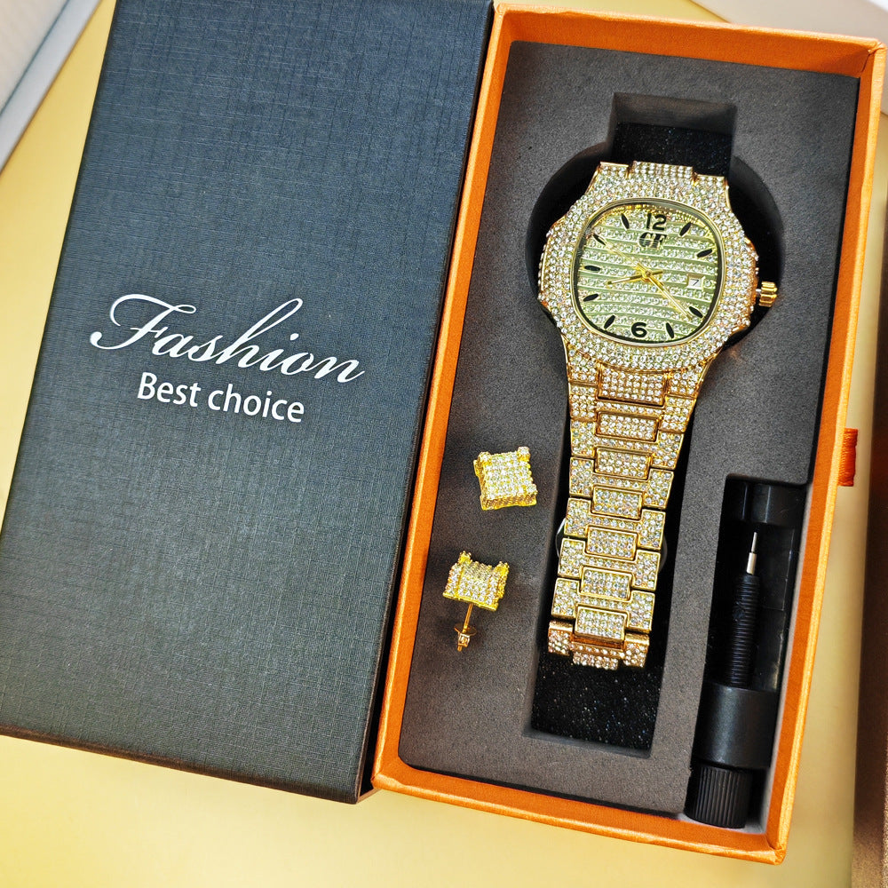 Hip pop watch for men with ring